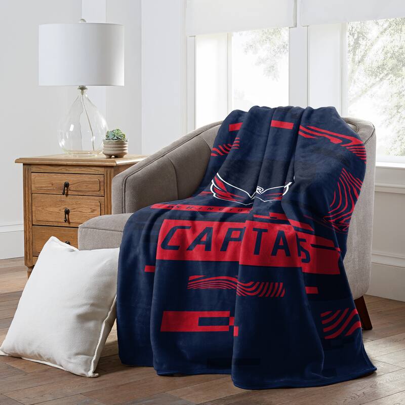 NHL Washington Capitals Digitize Raschel Throw Blanket