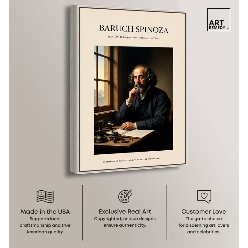 Philosopher Spinoza Canvas by Art Remedy