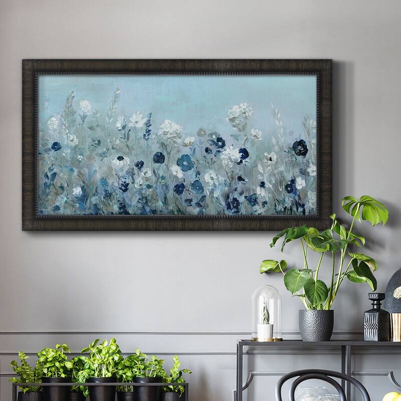 Teal Light Garden Premium Framed Canvas- Ready to Hang