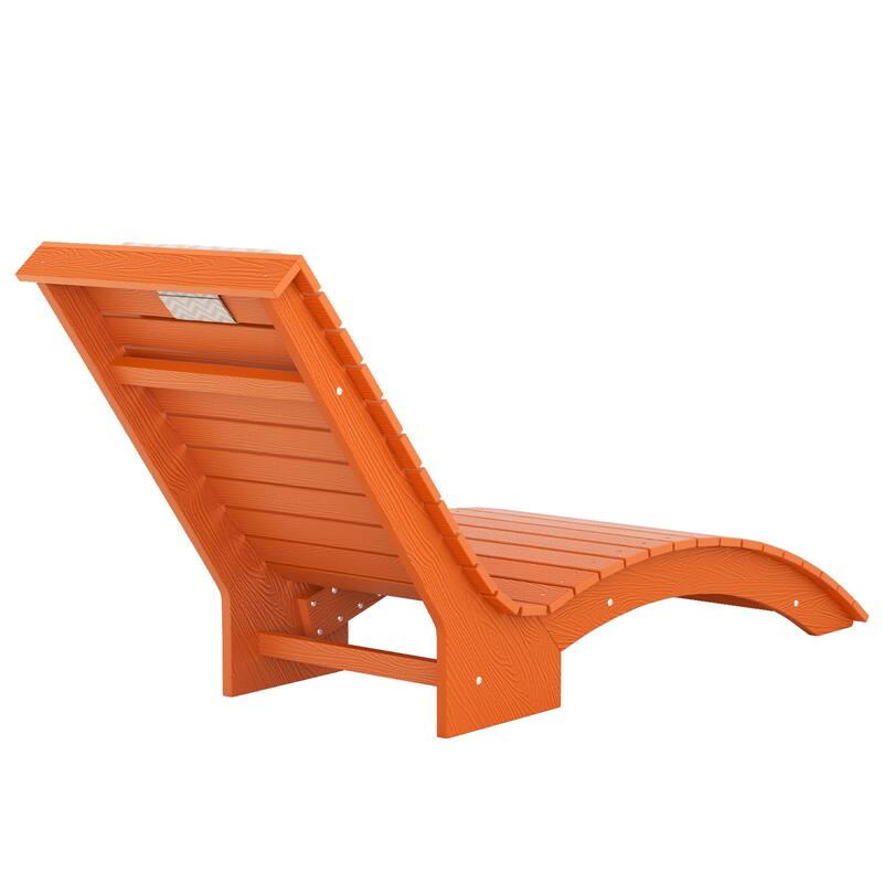 HDPS Pool Lounge Chairs, Single Waterproof Sun Lounge Chaise With Headrest For In Pool, White/Blue/Orange/Black