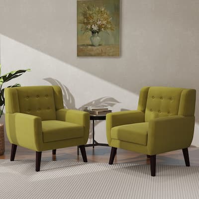 2 Set Modern Accent Chair Velvet Armchair
