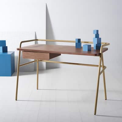 SAFAVIEH Couture Florestine Metal And Wood Desk