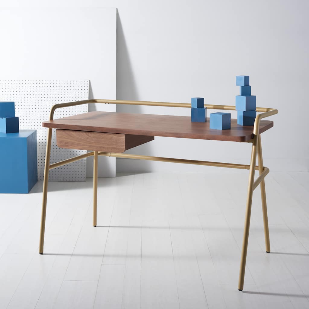 SAFAVIEH Couture Florestine Metal And Wood Desk