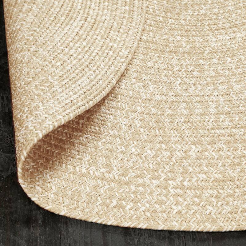 Superior Modern Rustic Bohemian Reversible Multi-Tone Braided Indoor Outdoor Area Rug