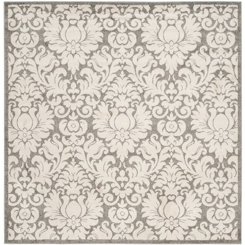 SAFAVIEH Amherst Asseline Modern Rug - 7' Square - Dark Grey/Beige