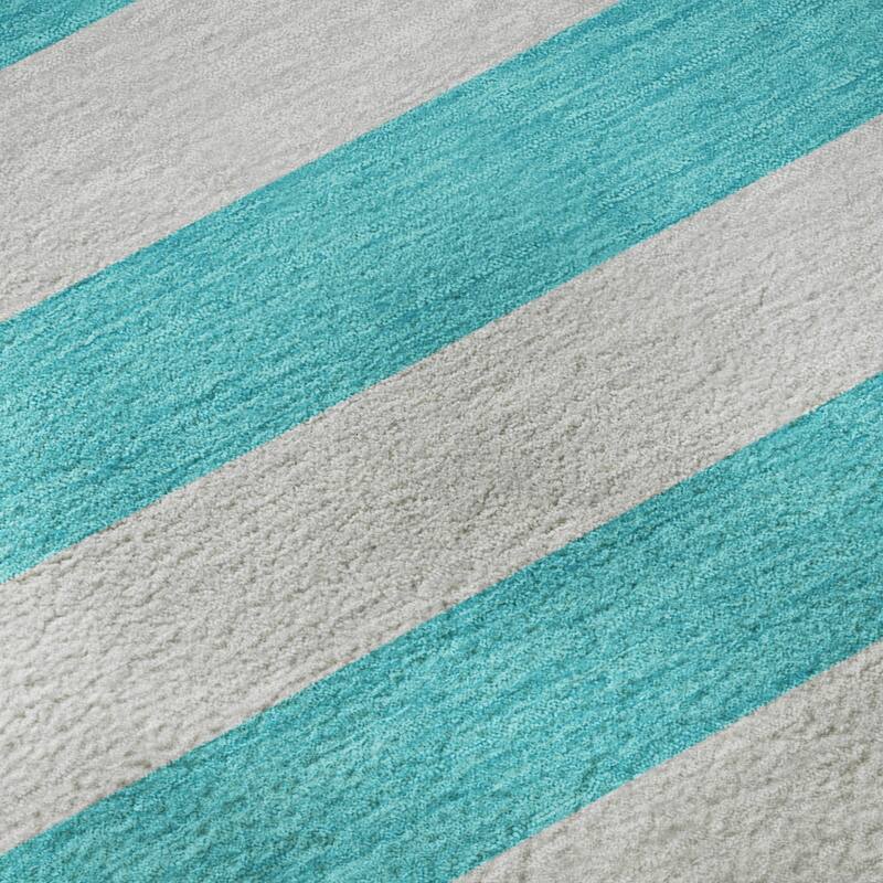 Premium Washable Super Soft Cabana Stripe Mayfield Rug