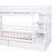preview thumbnail 15 of 13, Twin over Twin Bunk Bed with Storage Staircase, Slide and Drawers, Desk with Drawers and Shelves