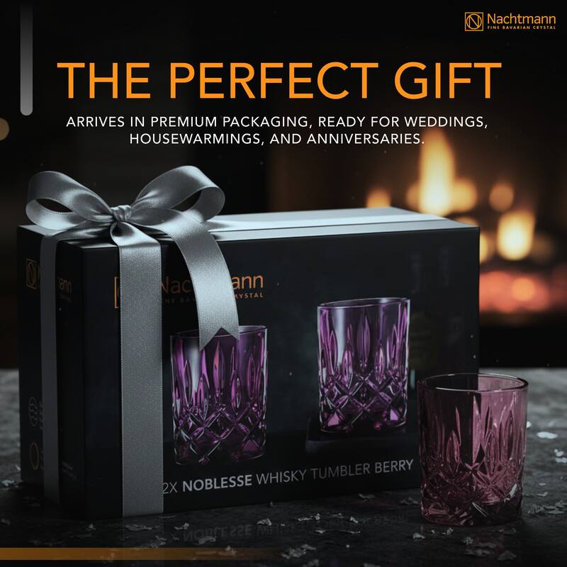 Nachtmann Set of 2 Noblesse Fine Glass Whiskey Tumblers