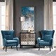 preview thumbnail 5 of 4, Uttermost Dax 29 Inch Wide Wood Frame Accent Chair with Fabric - Teal Velvet