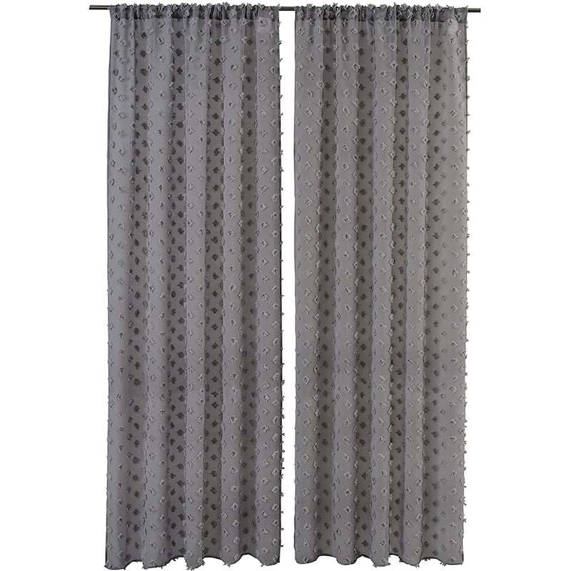 DriftAway Olivia White Voile Chiffon Sheer Window Curtain Panel Pair
