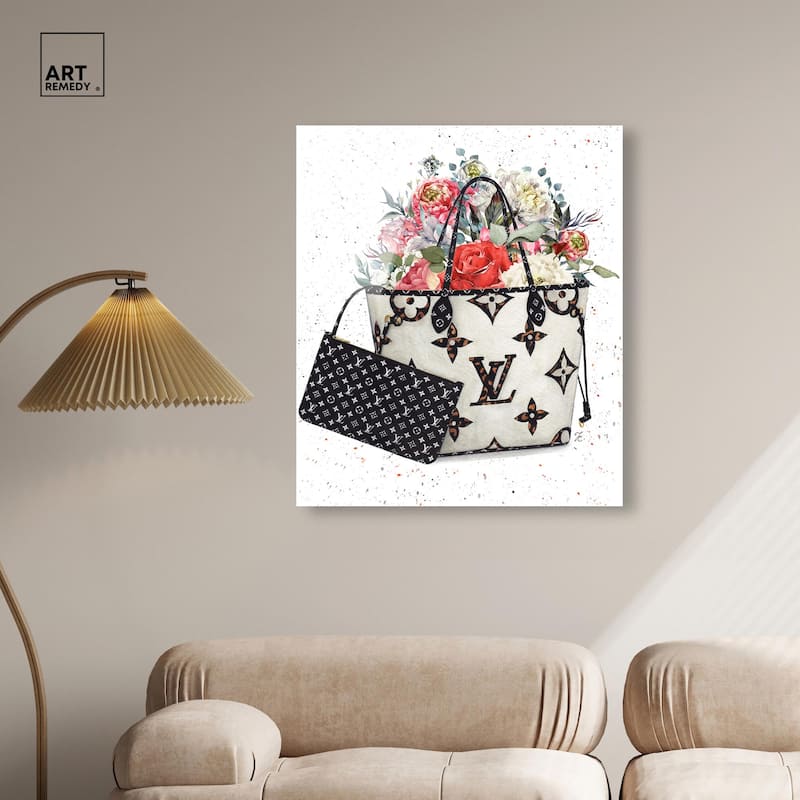 Floral Summer Bag Acrylic by Art Remedy, Ready to Hang
