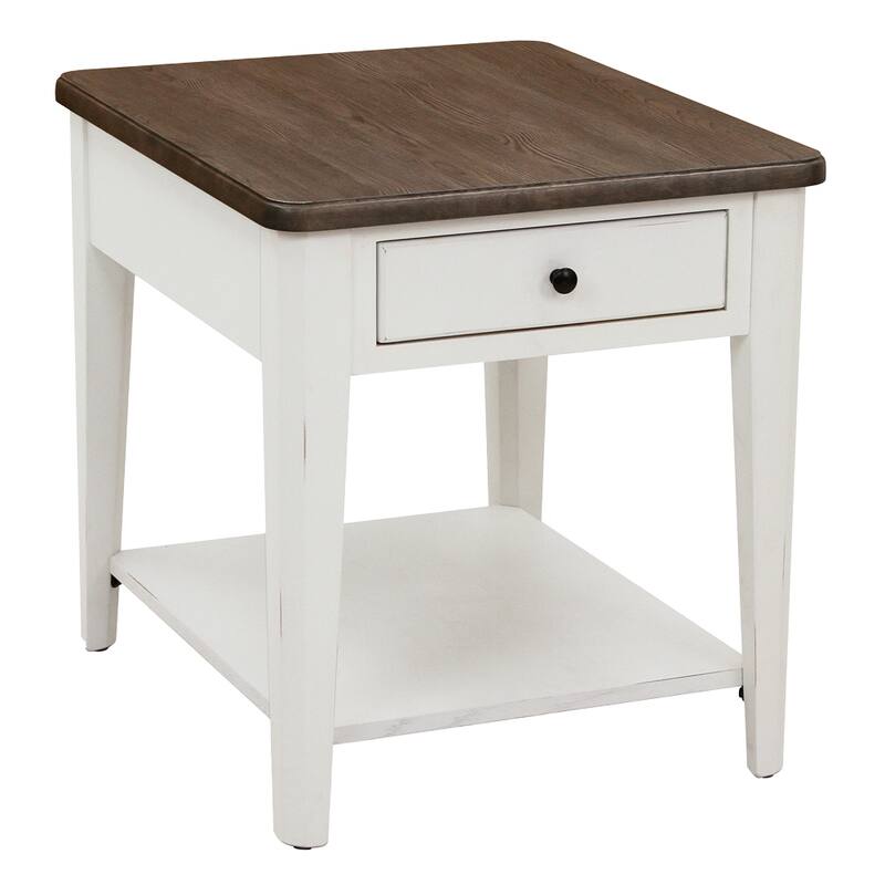 Chromcraft Peter Revington End Table in Gray, White Finish