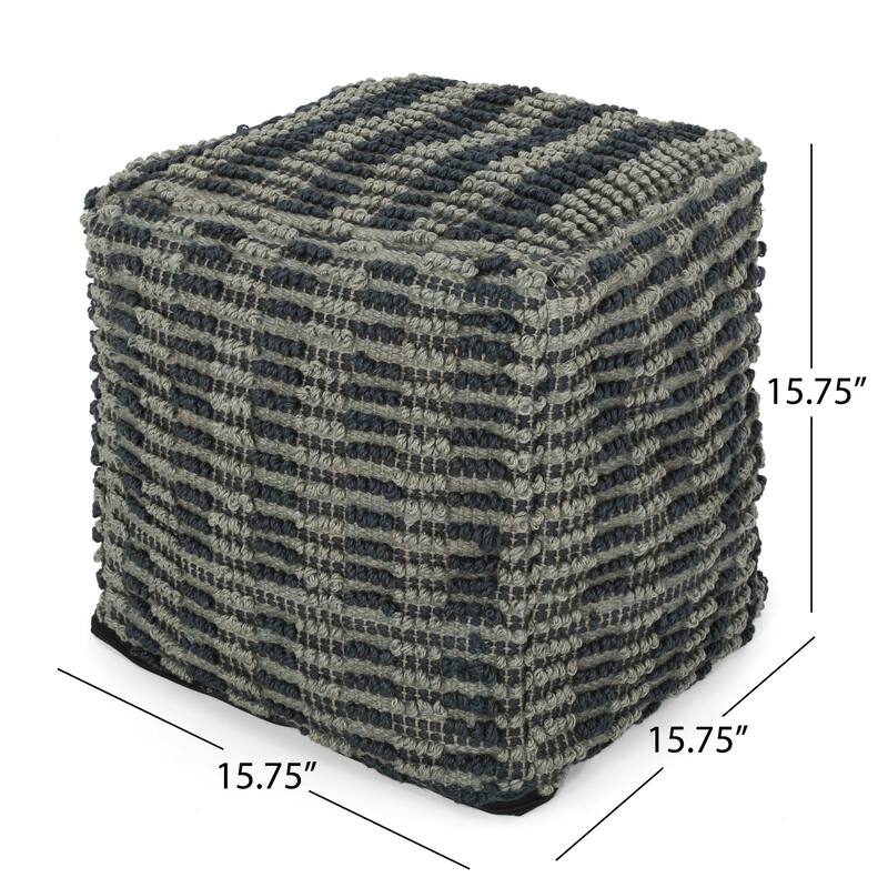 Barracuda Hcrafted Cotton Pouf,Comfortable choice, multiple functions, classic design, and cozy corners