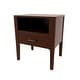 preview thumbnail 9 of 15, GDFStudio - Miri Mid-Century Modern Solid Bamboo Wood Nightstand with Drawer & Open Shelf, Softly Curved Edges Design