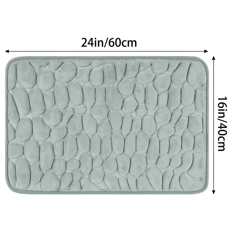 Memory Foam Bathroom Rugs Ultra Soft Non-Slip Bath Mat Water Absorbent Quick Dry Bath Carpet Rug