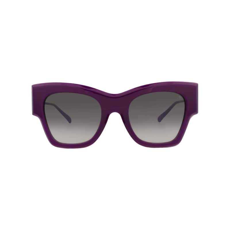 Philipp Plein Cat Eye-Frame Acetate Sunglasses, Gradient Smoke Lens, Opal Violet Frame