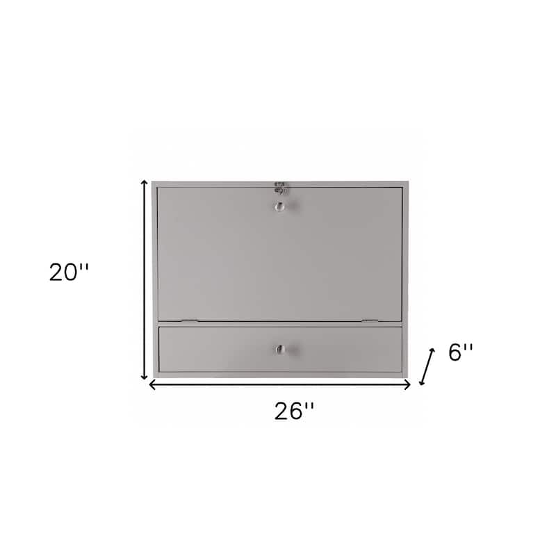 Wood Floating Foldable Desk with Shelves, Drawer and Cork Board Wall Mounted