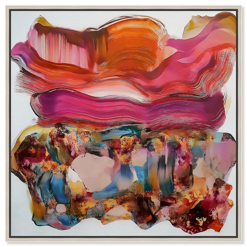 Flow State II Canvas by Art Remedy - 16" x 16" - Silver