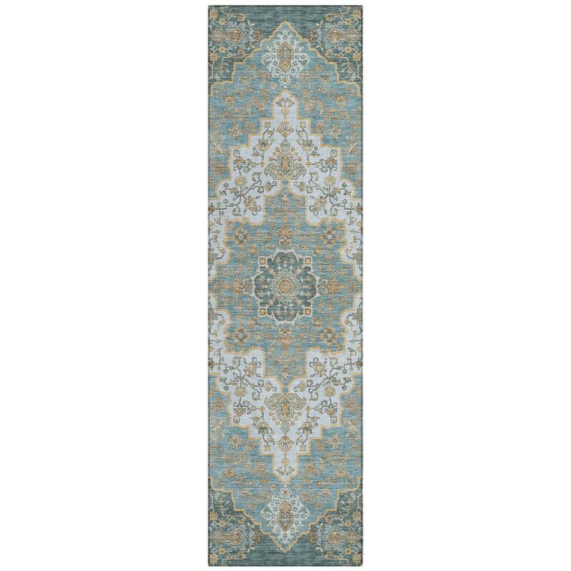 Machine Washable Indoor/ Outdoor Traditional Karachy Chantille Rug