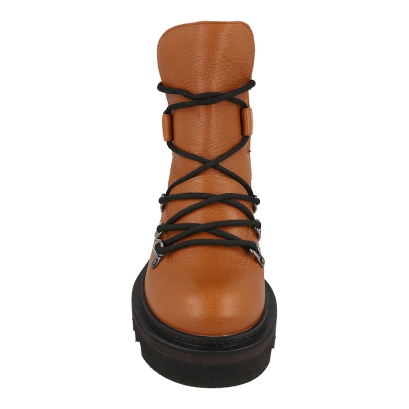 Ferragamo Elimo Lace-Up Leather Boots