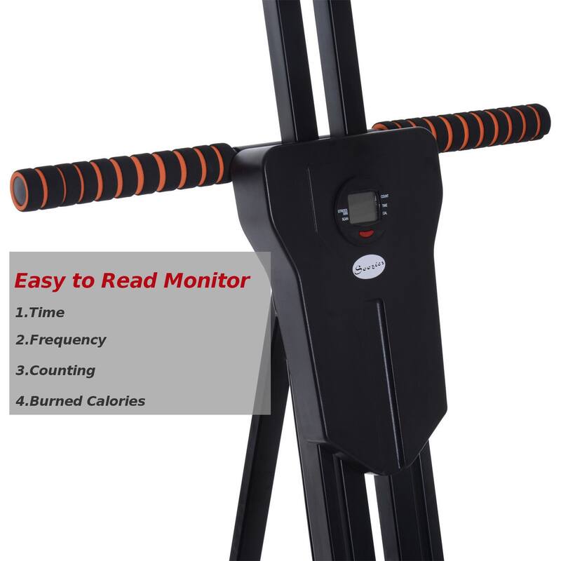 Soozier Steel Vertical Stair Climber Exercise Machine - 28"L x 26"W x 82"H