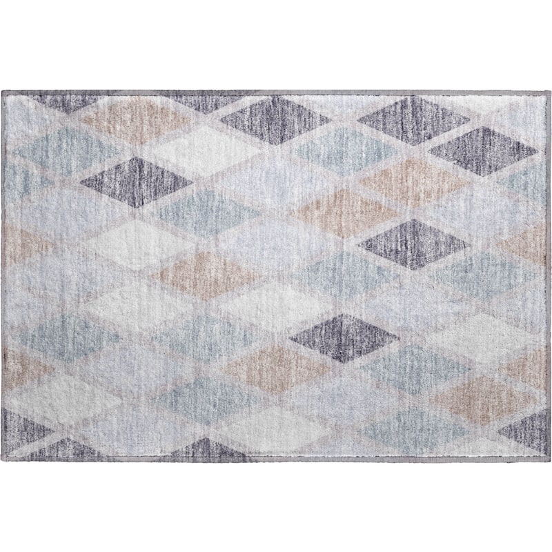 Premium Washable Super Soft Mosaic Diamonds Mayfield Rug