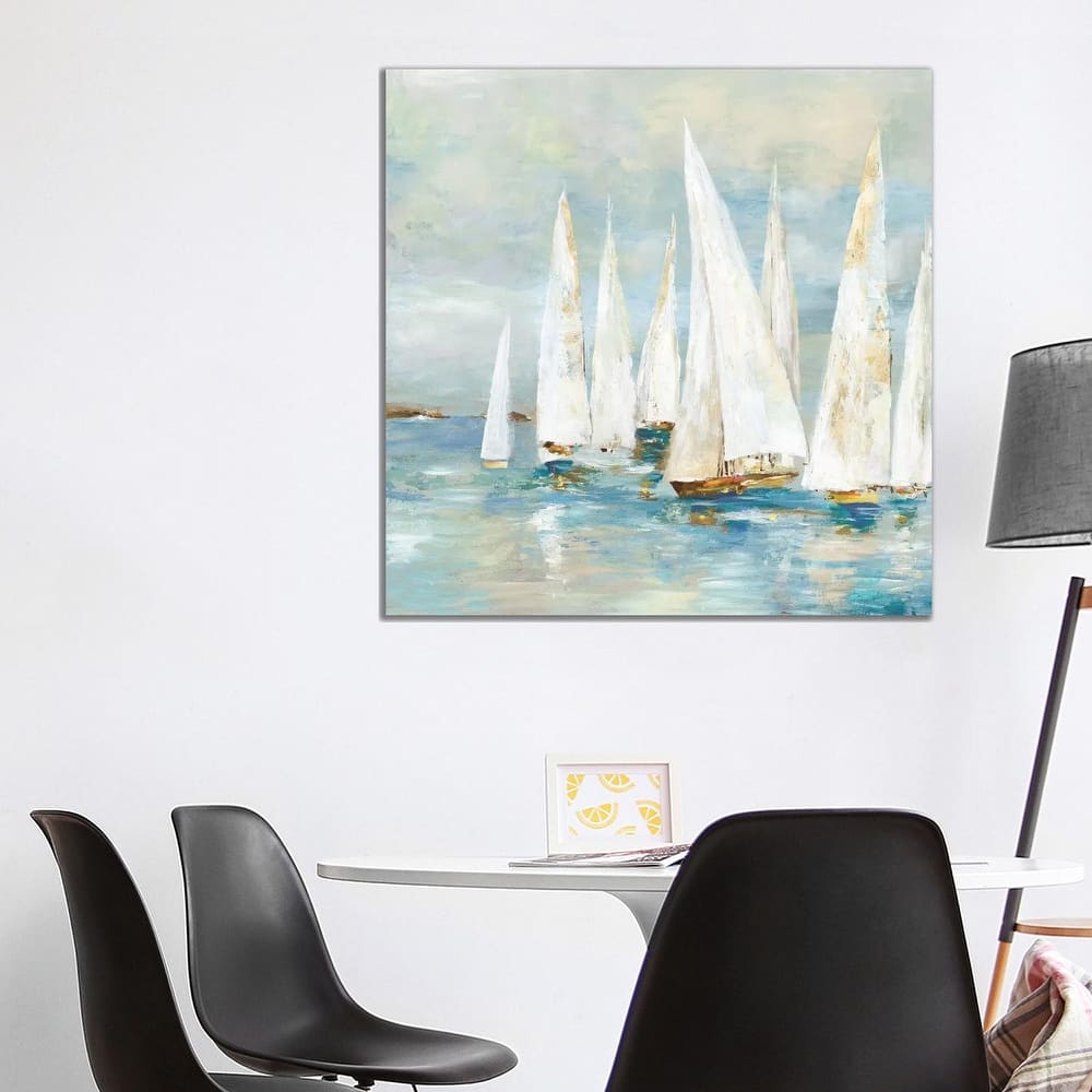 iCanvas "White Sailboats" by Allison Pearce Canvas Print