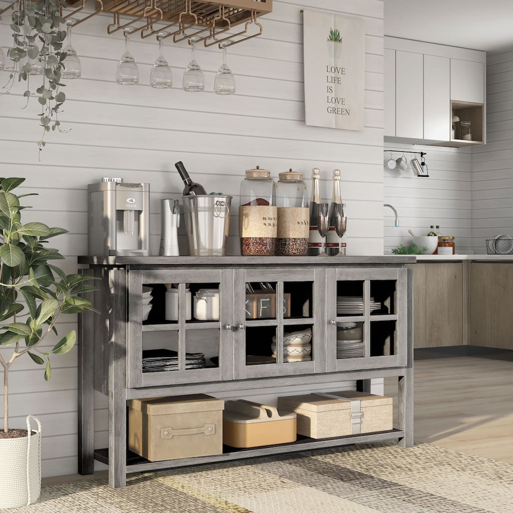 Furniture of America Wins Modern Farmhouse 5-shelf Buffet Table