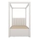 preview thumbnail 10 of 10, Traditional Modern Twin Size Upholstery Platform Bed with Storage Drawers,Extra Trundle Under-Bed,Bunk Bed with Canopy Roof