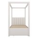 preview thumbnail 7 of 18, Upholstered Canopy Platform Bed with Trundle and Storage Drawers,Solid Wood Canopy Platform Bed Frame