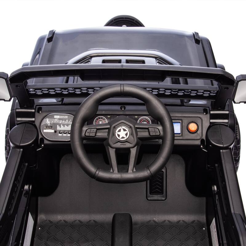 12V Kids Ride On 6-Wheel Electric Truck Car W/Parents Control ,Six-Wheel Suspension,Four motors,Power Display,Searchlight