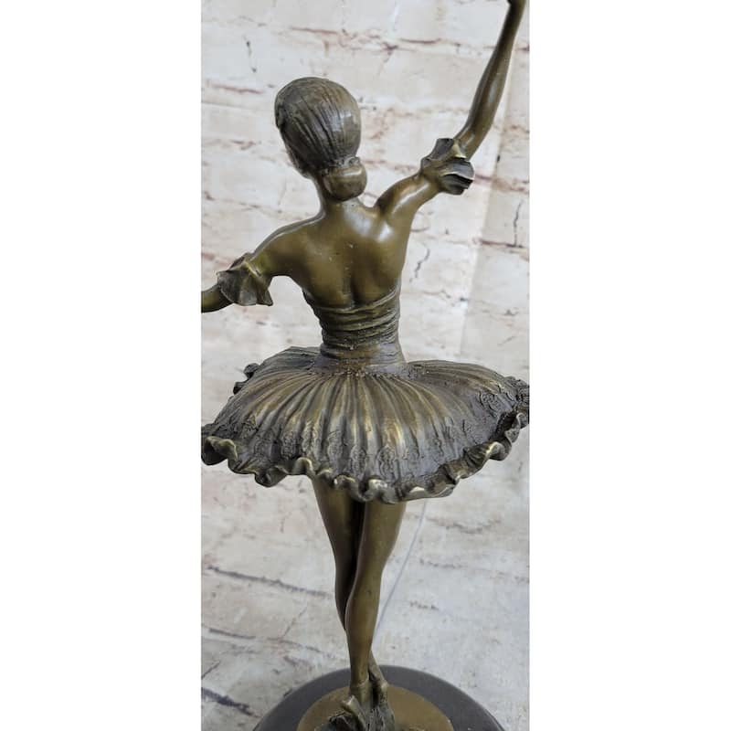 Graceful Ballerina Ballet Wearing Tutu Dance Cl Dancer Bronze Sculpture Decor