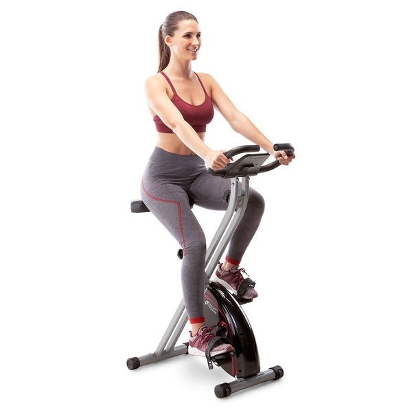 Circuit Fitness Folding Upright Exercise Bike with Adjustable