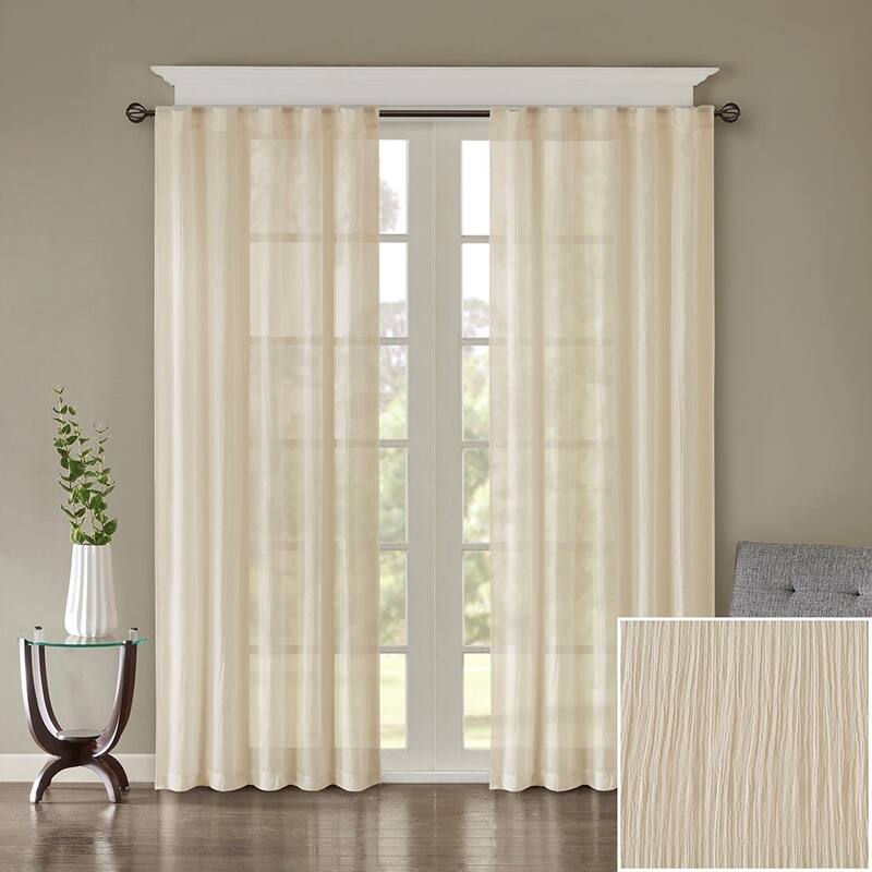 Solid Crushed Curtain Panel