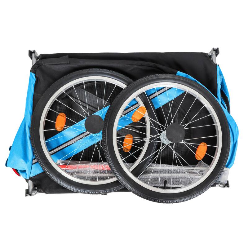 Large Folding Bike Trailer for Dogs, 100LB Capacity All-Terrain Pet Carrier for Cycling, Jogging, Camping & Outdoor Adventures