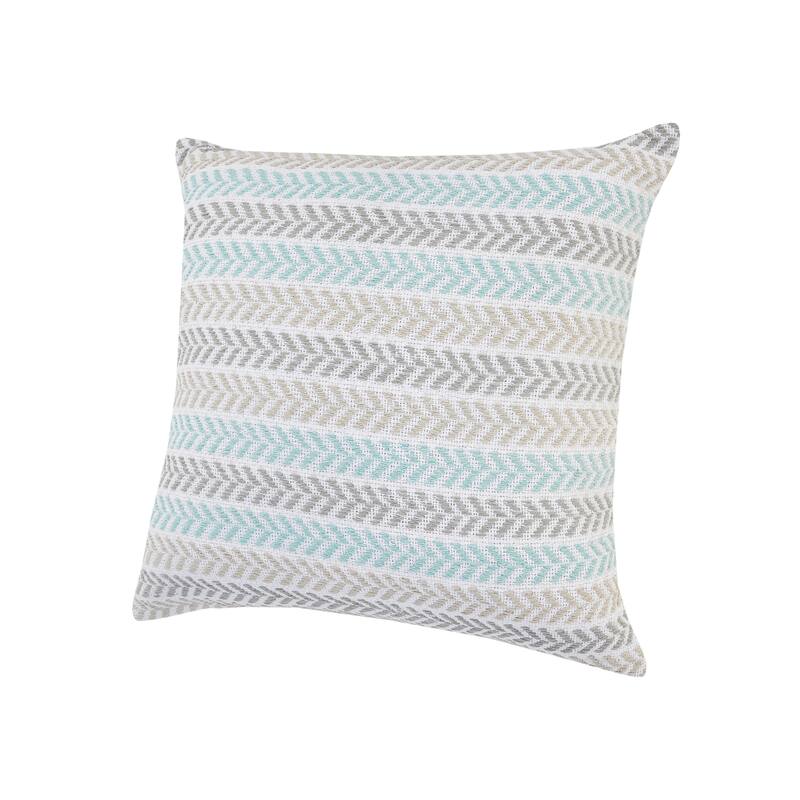 Aquila Farmhouse Striped Cotton Throw Pillow by Sevita