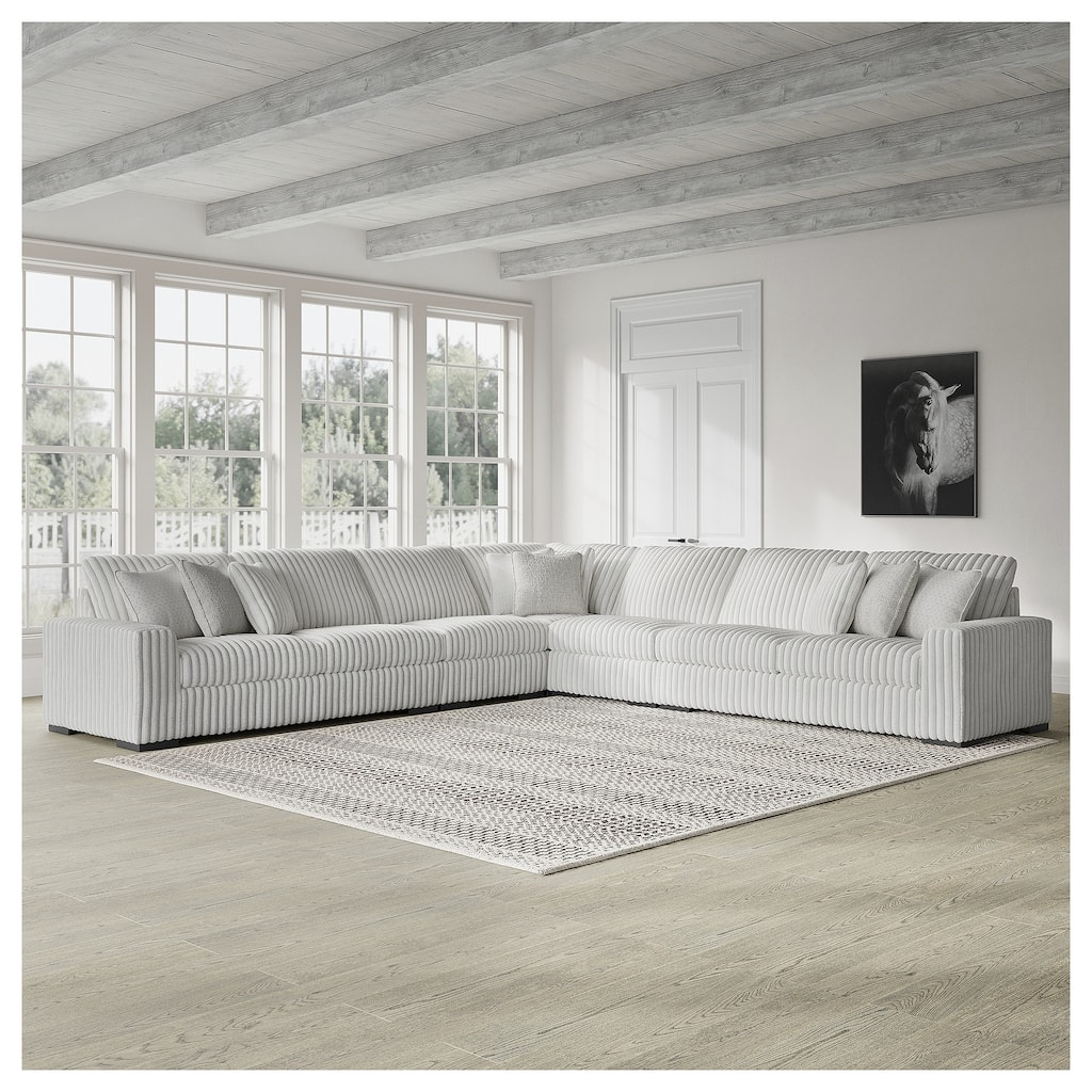 Signature Design by Ashley Stupendous Gray 5-Piece Sectional - 172"W x 172"D x 41"H