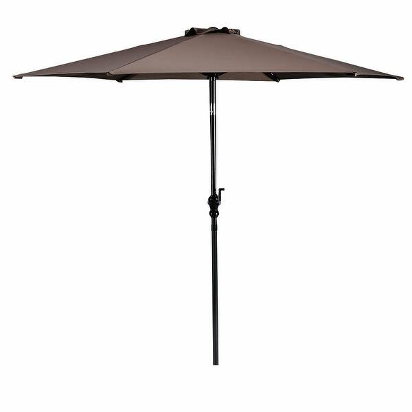 Shop Costway 10ft Patio Umbrella 6 Ribs Market Steel Tilt W Crank