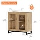 preview thumbnail 46 of 62, WAMPAT Multifunctional Sideboard Buffet Cabinets with Glass Doors, Modern Sideboard with Adjustable Shelf, Coffee Bar Cabinet