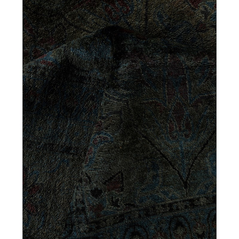 Overdyed One-of-a-Kind Hand-Knotted Area Rug - Green - 8' 1" x 10' 0"