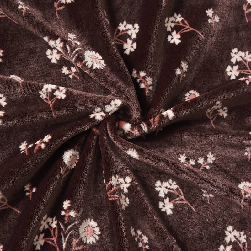 Lucky Brand Daisy Plush Throw Blanket