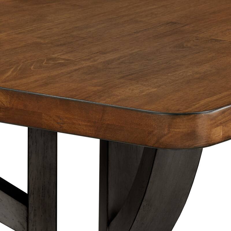 Eleanor Two-tone Wood Finish 78" Dining Set with Double Cross Back Chairs by iNSPIRE Q Classic