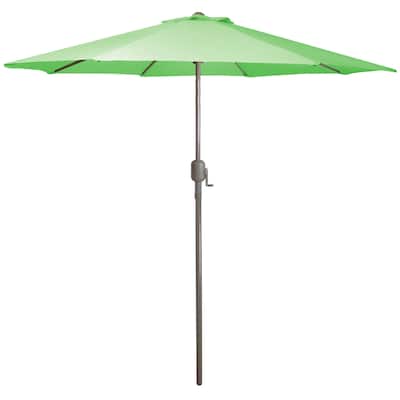 Outdoor Patio Market Umbrella with Hand Crank - 7.5' - Lime Green