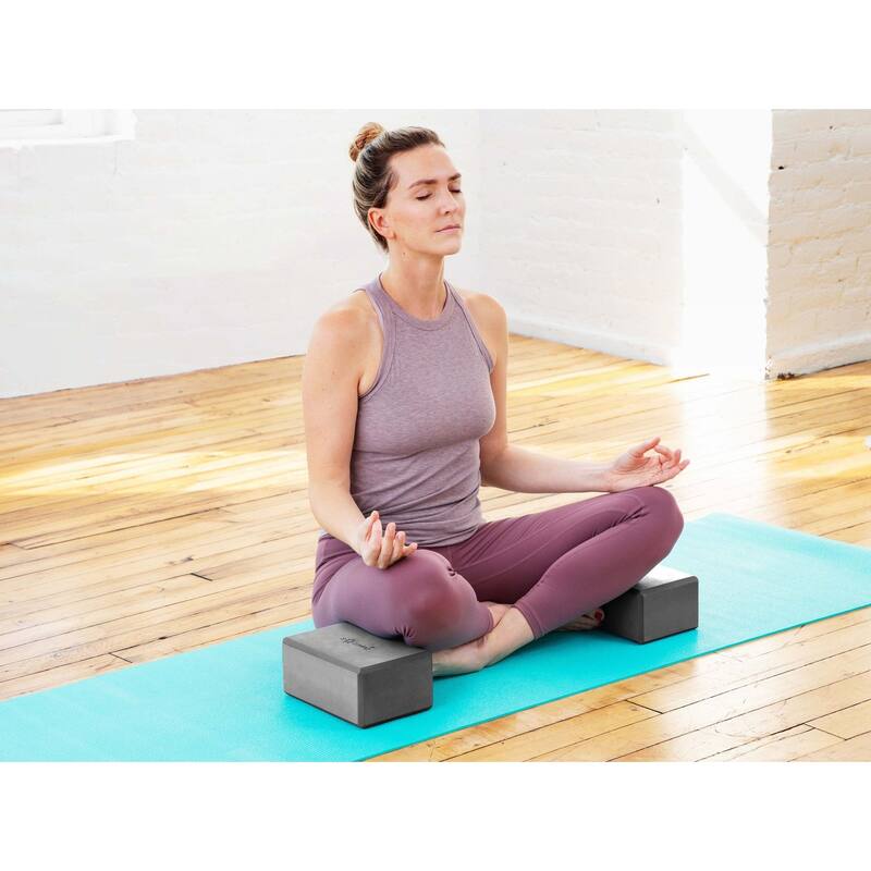 Sol Living Exercise Non Slip Foam Yoga Block 4" x 6" x 9" - 2 Pack