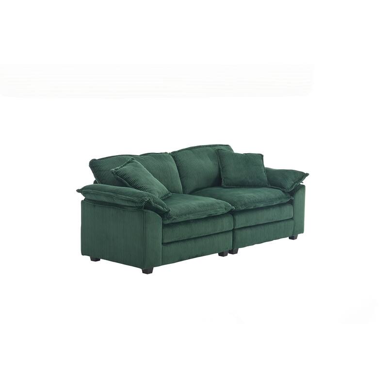 2-seats Sofa With 2 Back Pillows