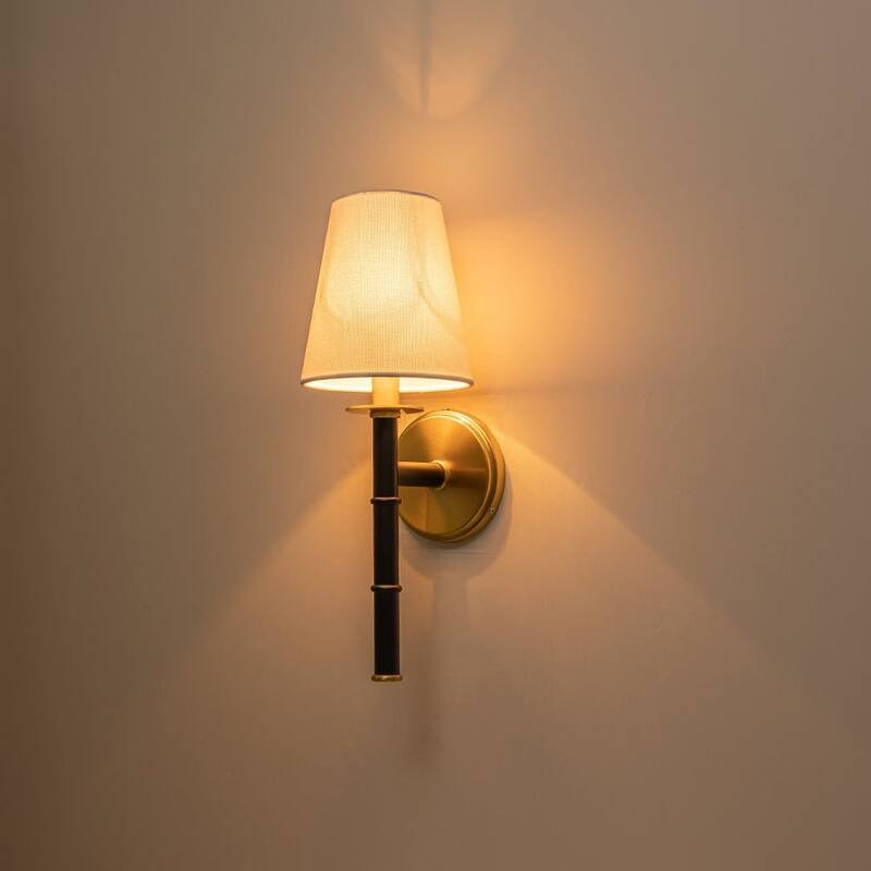 1-Light Classic French Tapered Linen Wall Lamp