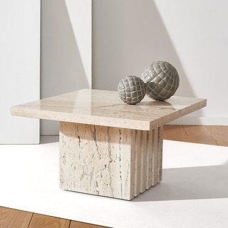 SAFAVIEH Couture Olivia Square Marble Accent Table 21 IN W x 21 IN D x 12 IN H Bed Bath Beyond 36132452