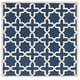 preview thumbnail 90 of 183, SAFAVIEH Handmade Cambridge Trudie Geometric Wool Rug 6' Square - Navy Blue/Ivory - Square