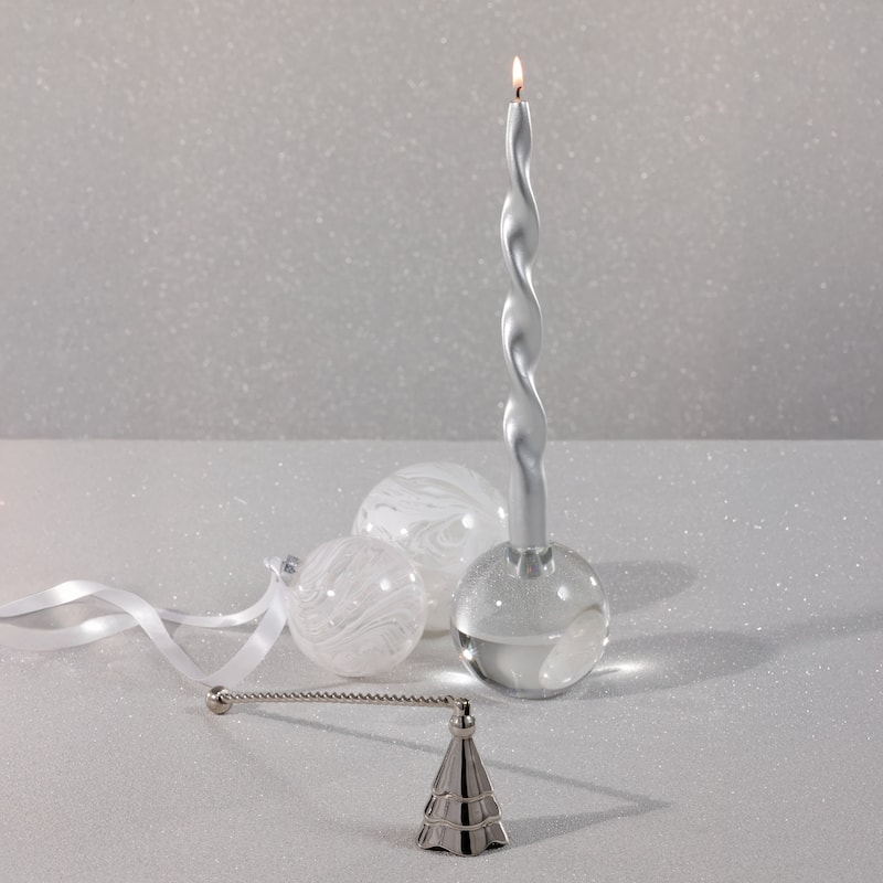 Christmas Wave Tree Design Brass Candle Snuffer
