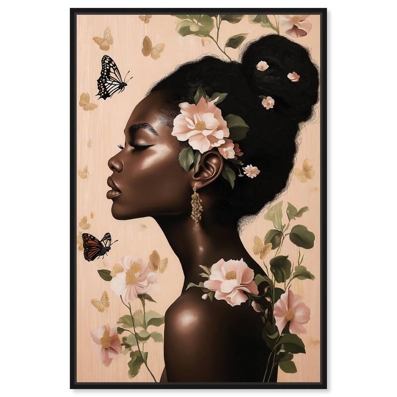 Apricot Whisper Canvas by Art Remedy - 10" x 15" - Black
